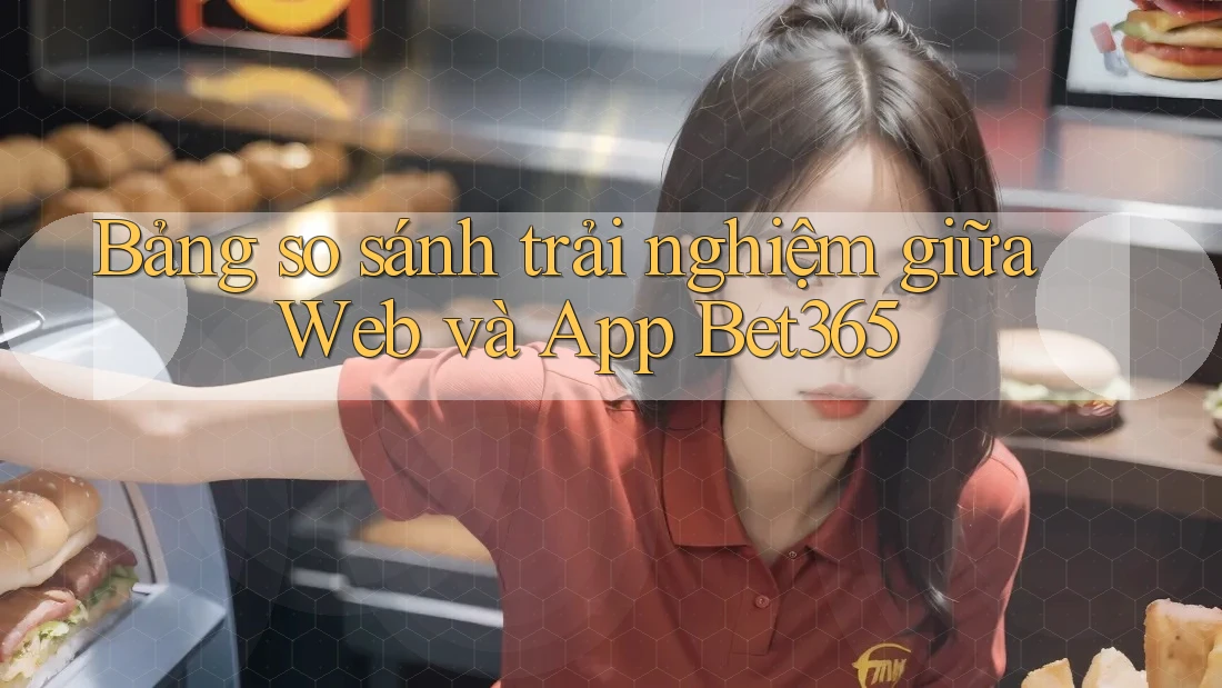 Bảng so sánh trải nghiệm giữa Web và App Bet365